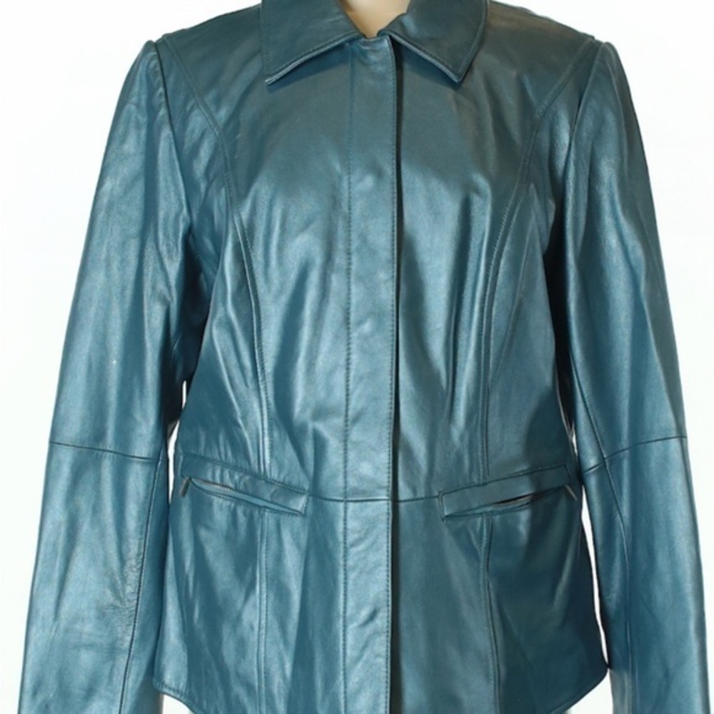 Y2K leather coat blazer jacket. Women’s size XS.